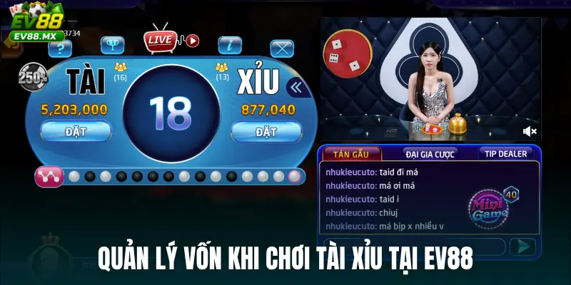 Quản lý vốn khi chơi Tài xỉu tại EV88